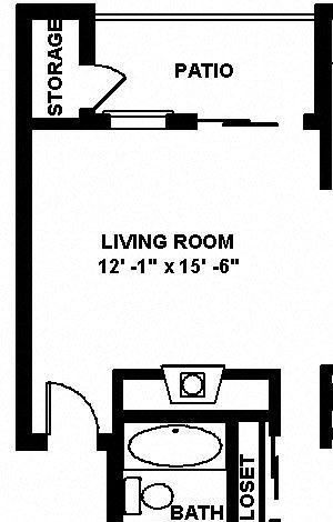 B4 2 bedroom 2 bathroom Floor plan B4 2 bedroom 2 bathroom Floor plan at Copper Ridge Apartments, 4600 Davis Avenue S, WA